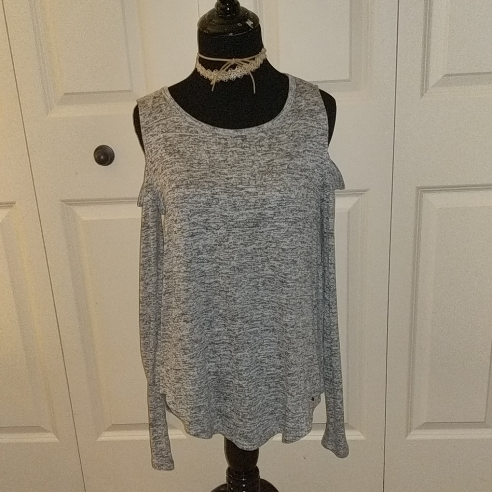 Grey off the shoulder top
